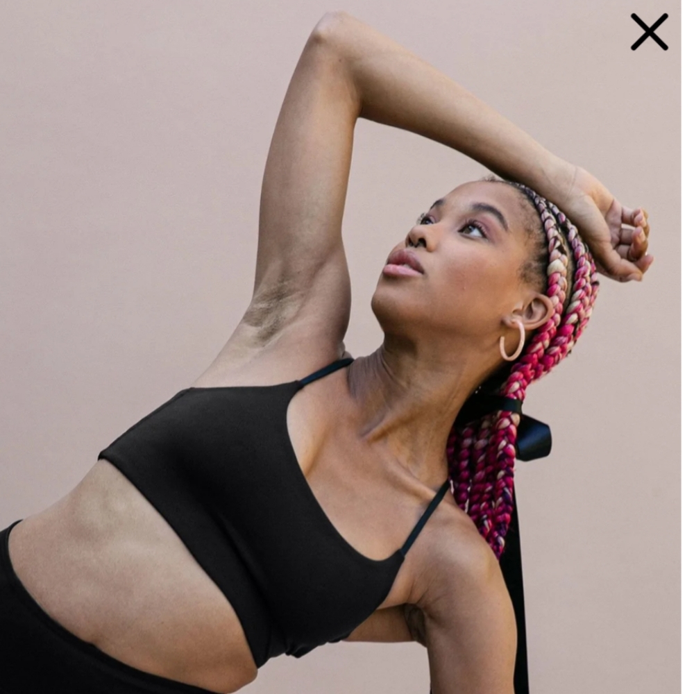 girlfriend collective Juliet strappy bra - black - xl
